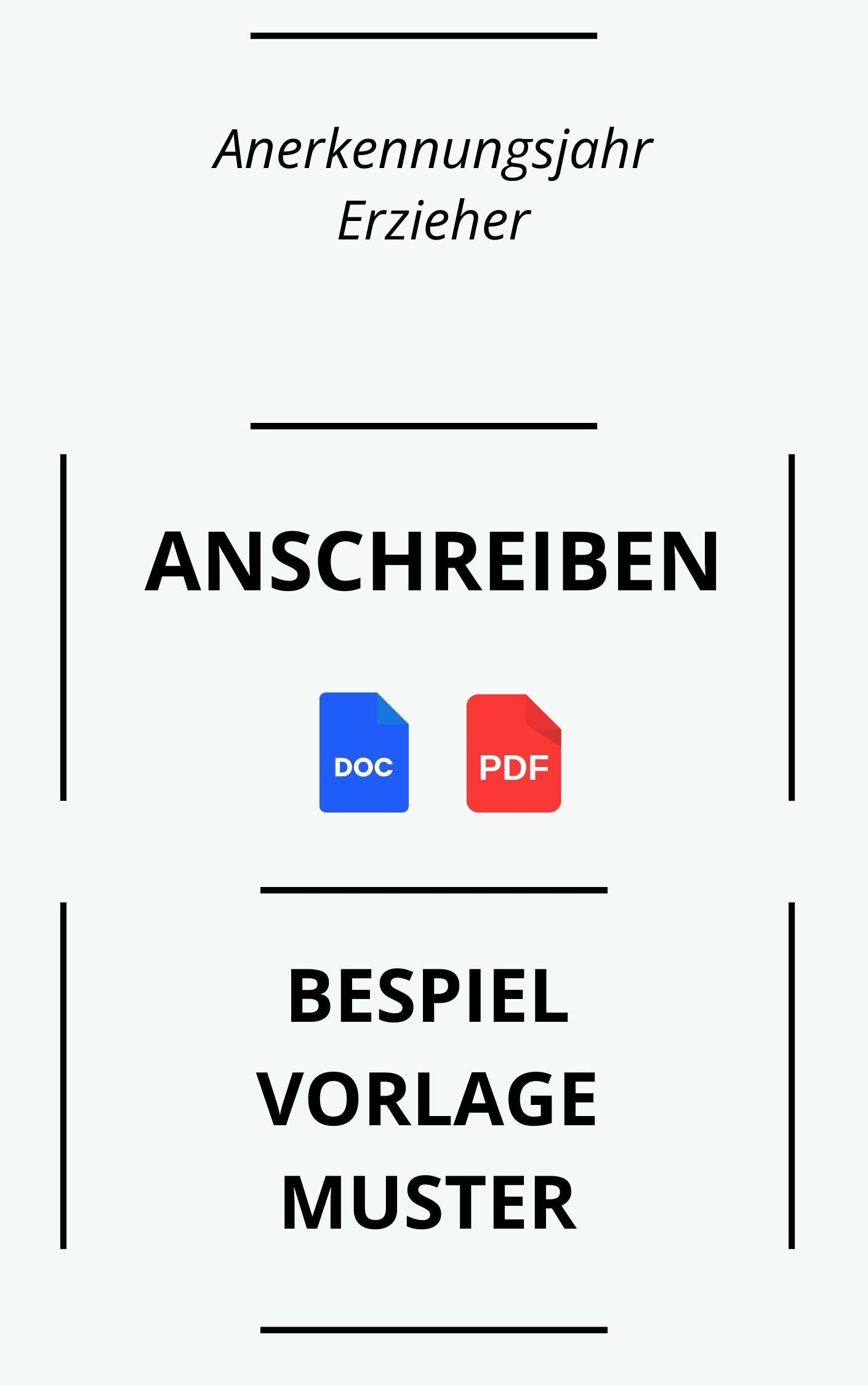 Schriftliche Prüfung Erzieher Musterlösung Anerkennungsjahr Erzieher Anschreiben - Muster und Vorlage
